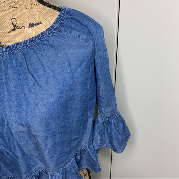 Walter Baker Off the Shoulder Thin Denim Top - Picture 7 of 12